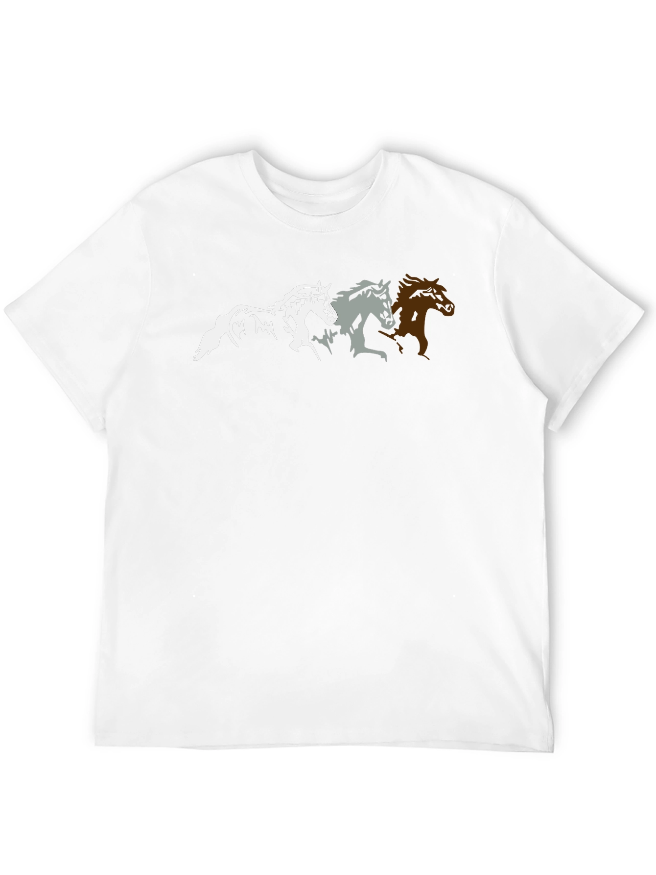 Horse Silhouette Graphic T-Shirt - Black