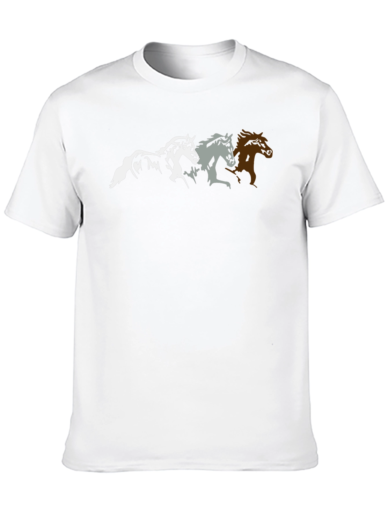 Horse Silhouette Graphic T-Shirt - Black