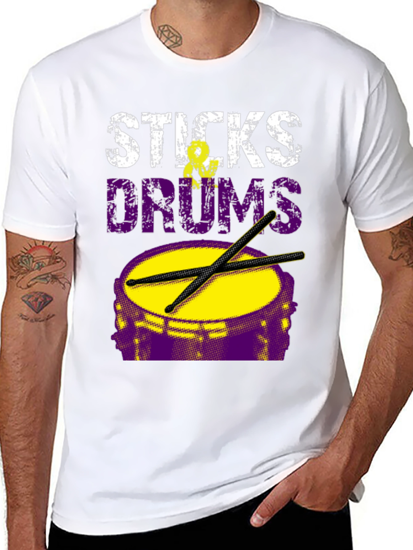 Sticks Drums T-Shirt - Musician Tee