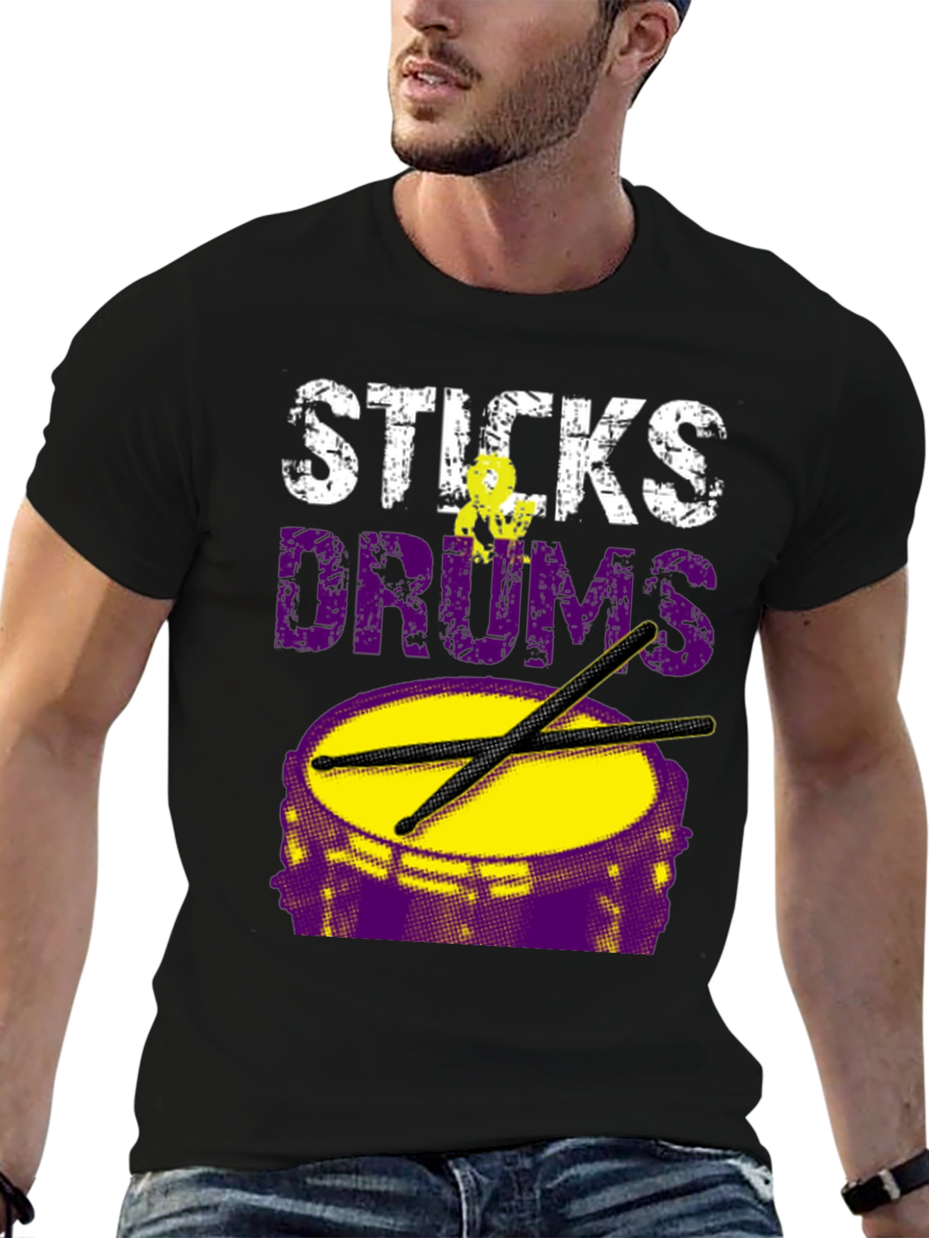 Sticks Drums T-Shirt - Musician Tee