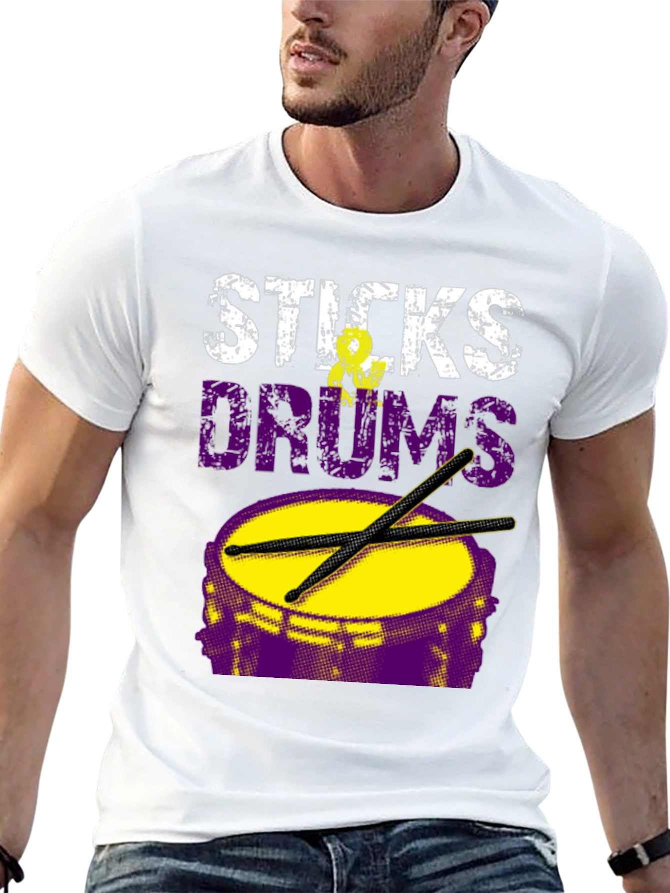 Sticks Drums T-Shirt - Musician Tee