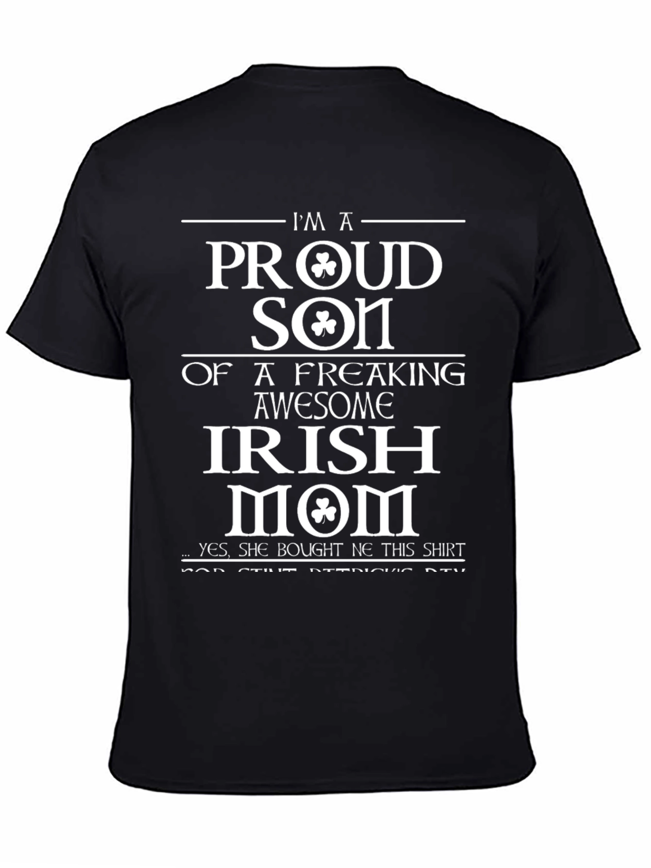 Proud Irish Mom Son T-Shirt - Black