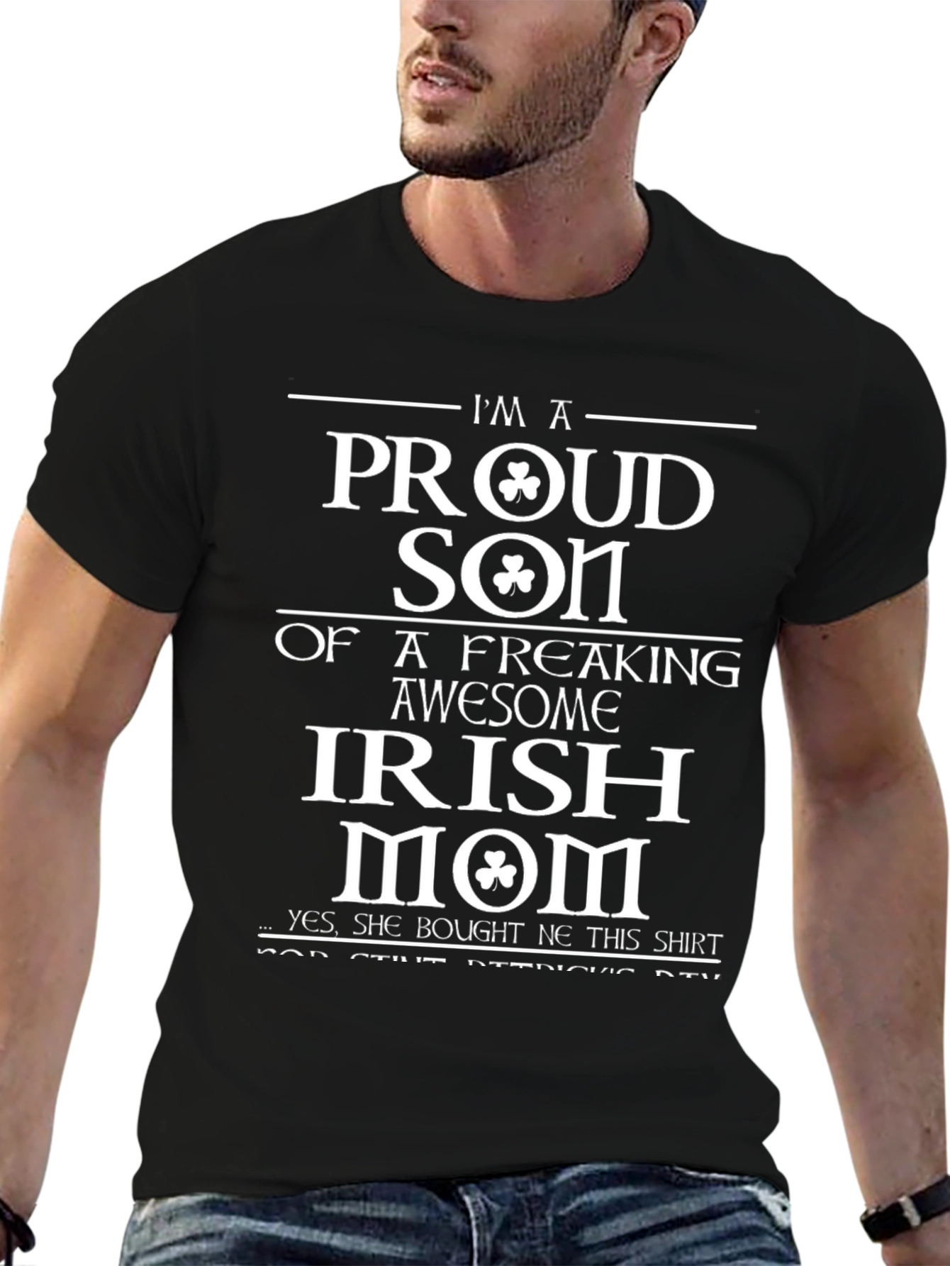 Proud Irish Mom Son T-Shirt - Black