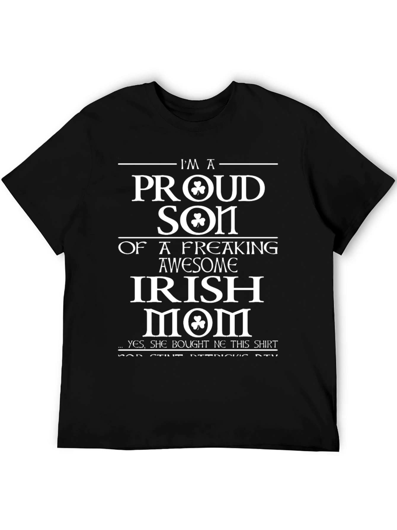 Proud Irish Mom Son T-Shirt - Black