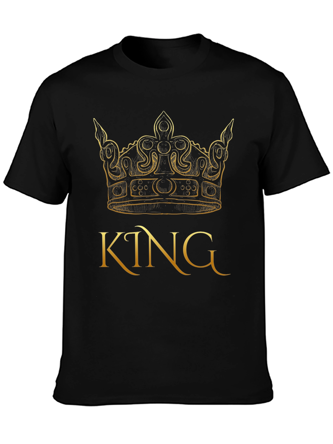 King Crown Graphic Black T-Shirt