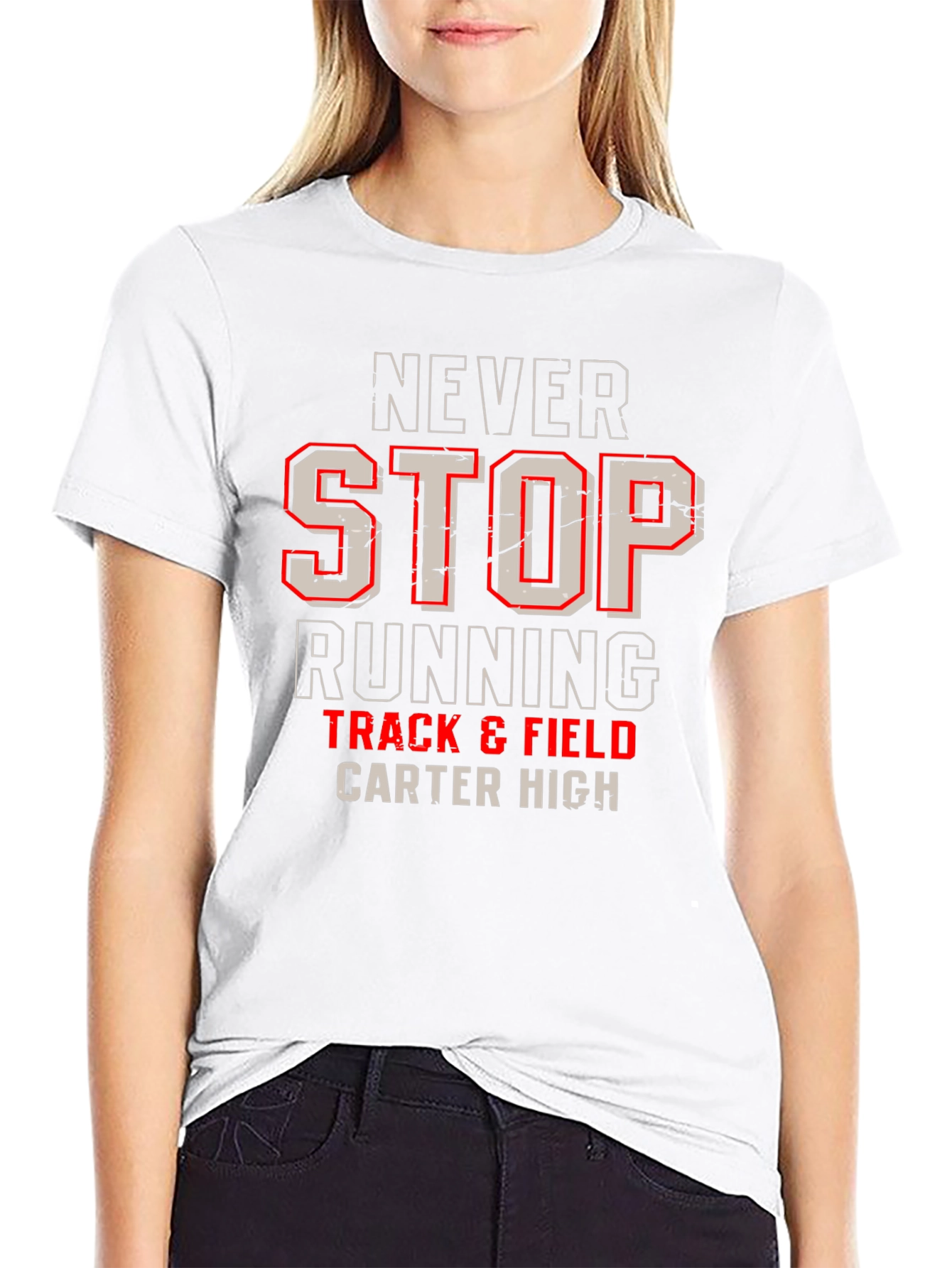 Never Stop Running Track & Field Carter High T-Shirt