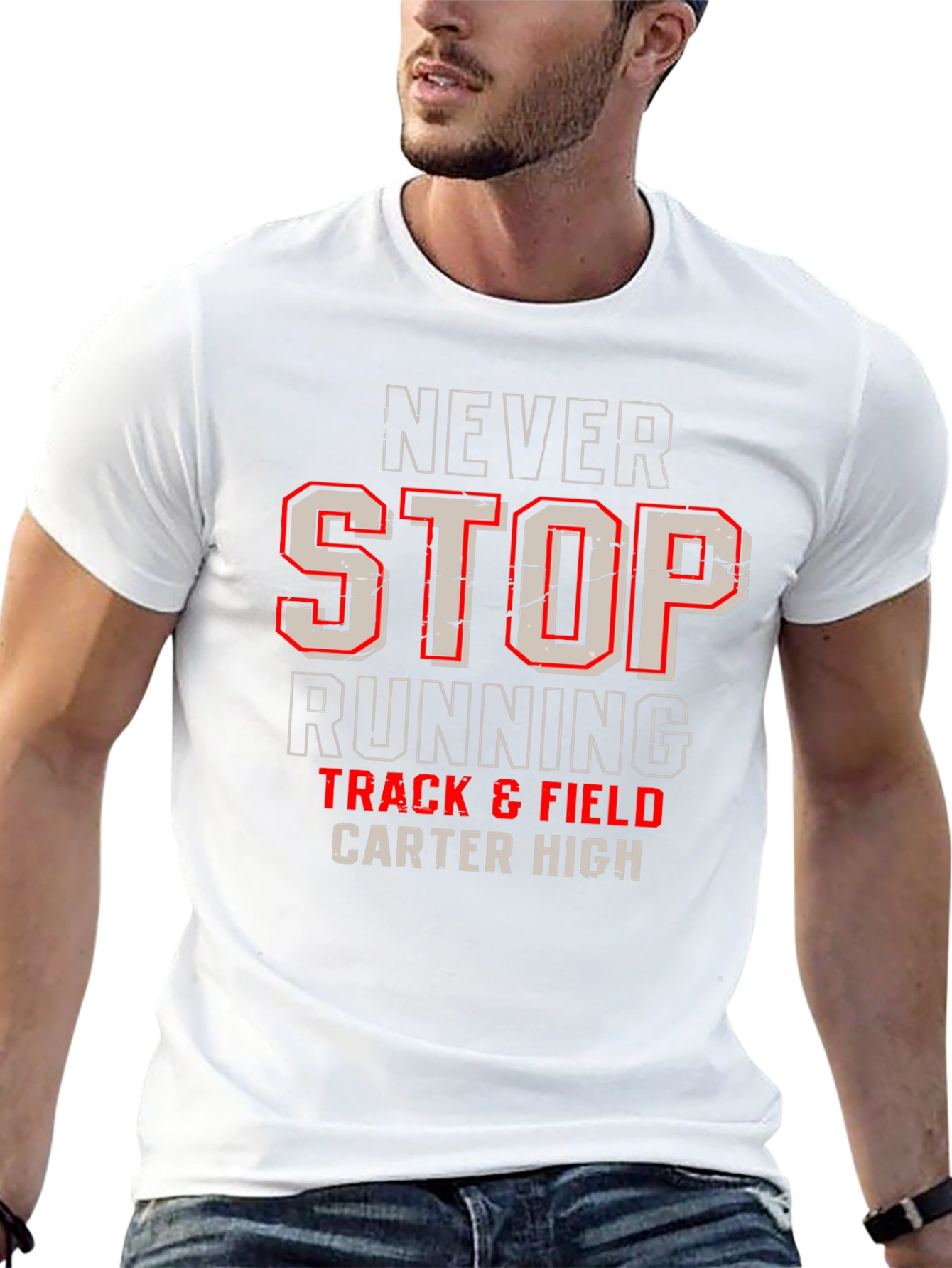 Never Stop Running Track & Field Carter High T-Shirt
