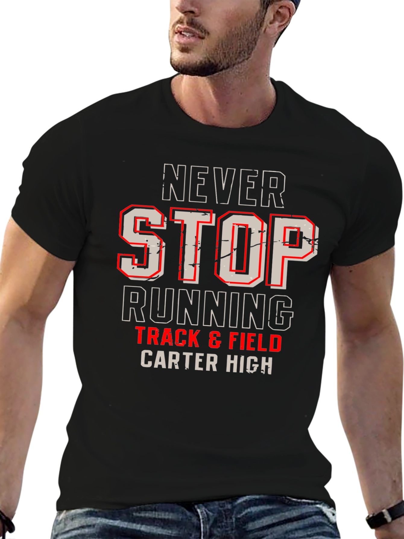 Never Stop Running Track & Field Carter High T-Shirt