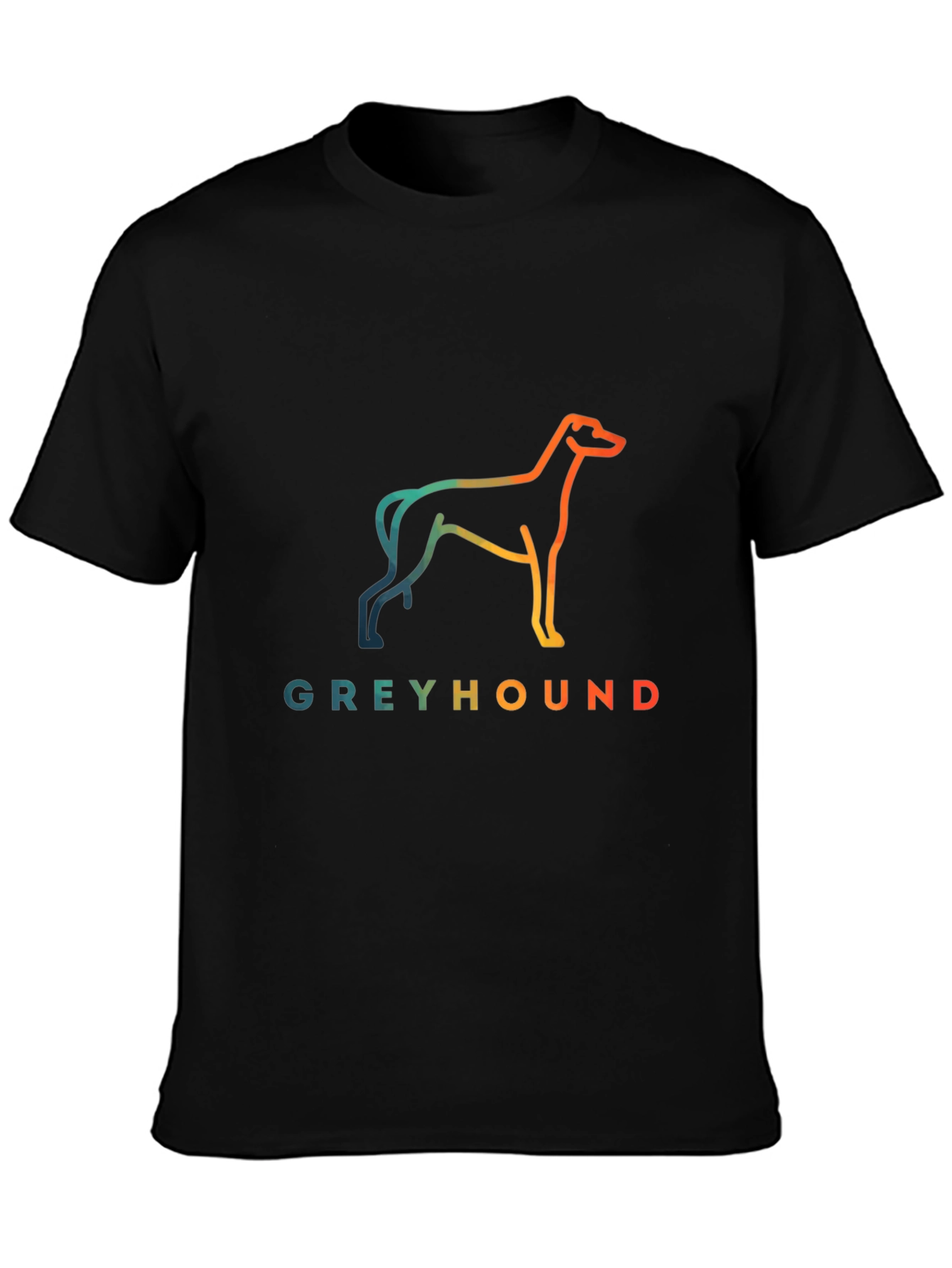 Greyhound Dog Graphic Tee - Unisex Black T-Shirt