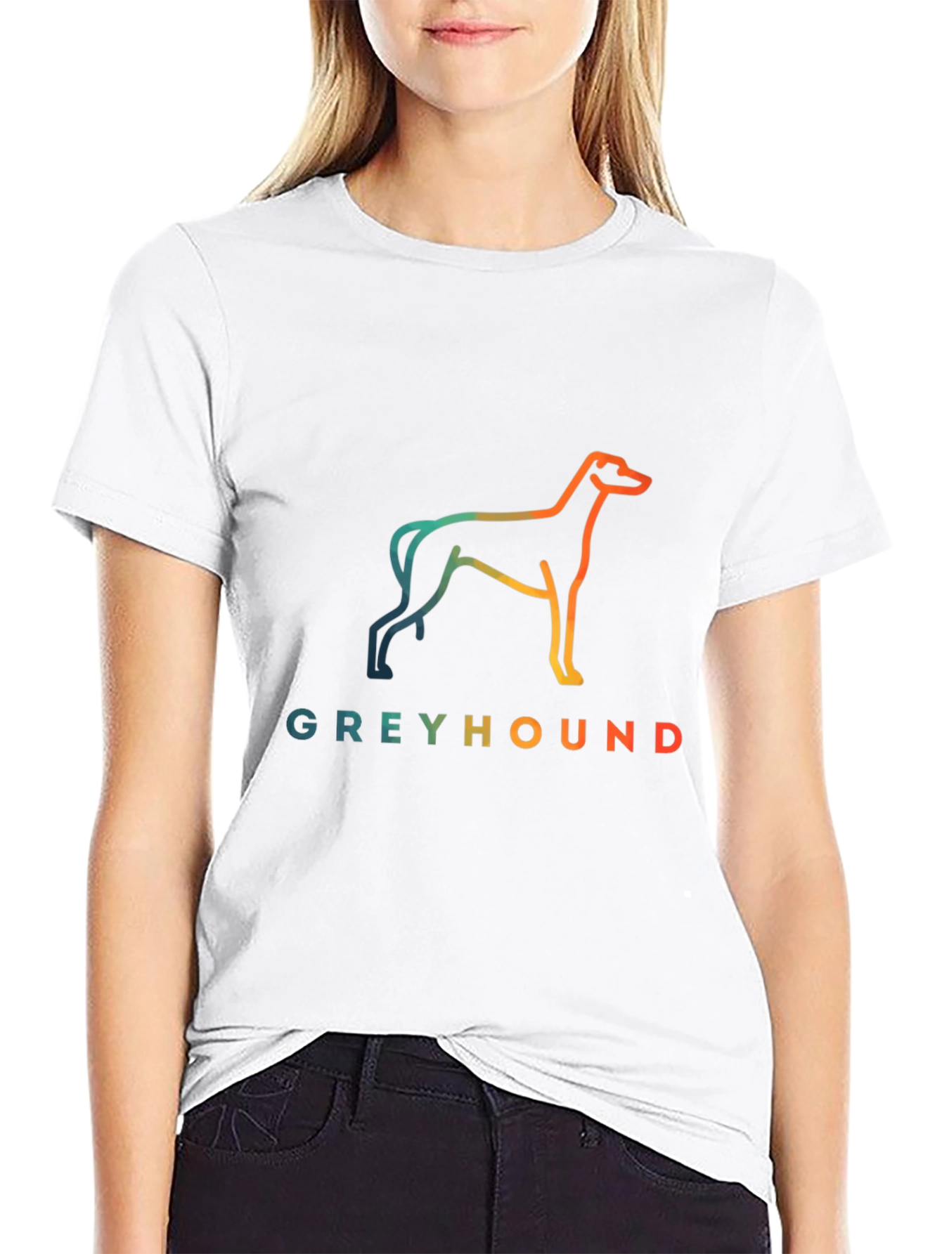 Greyhound Dog Graphic Tee - Unisex Black T-Shirt