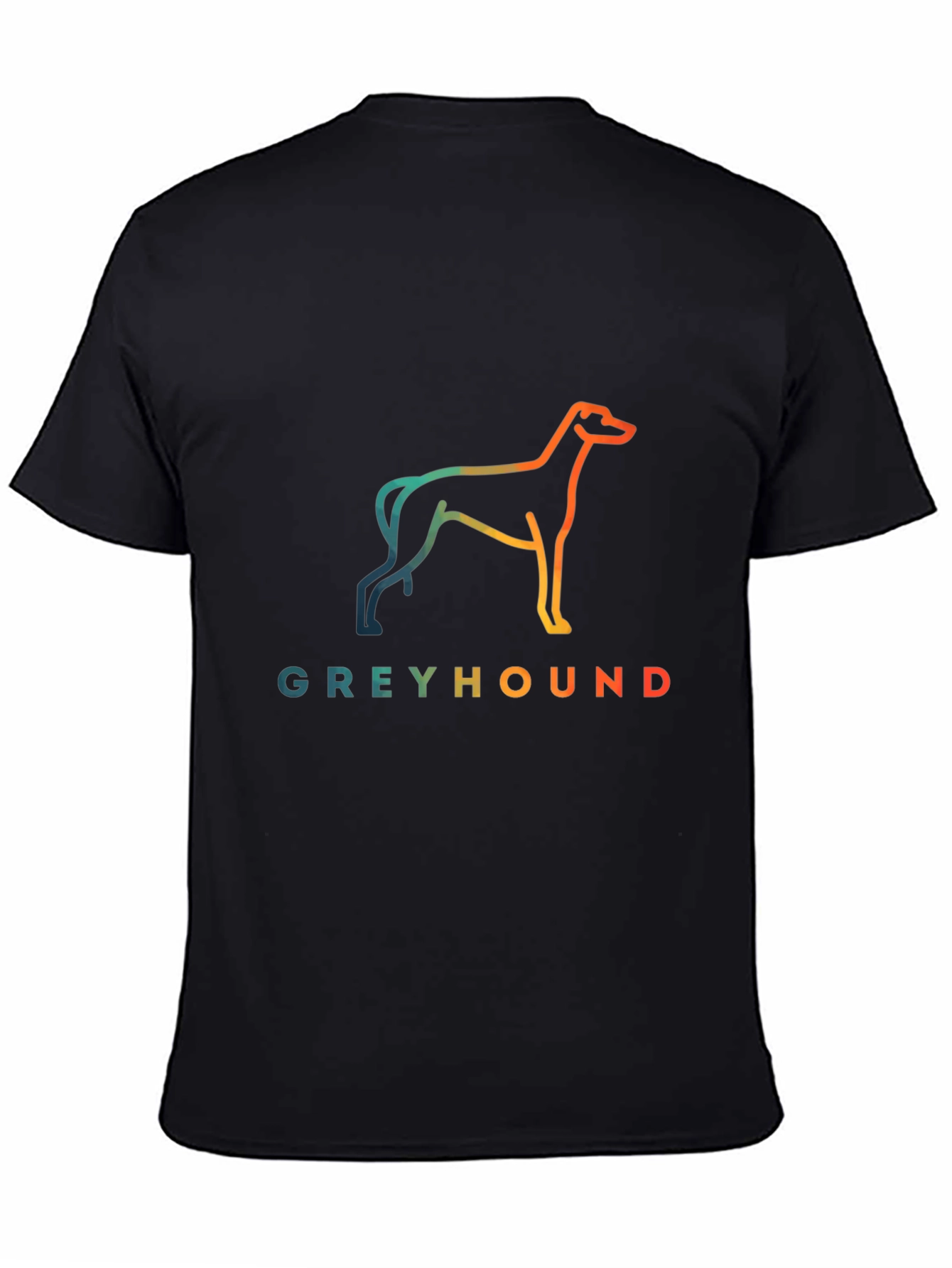 Greyhound Dog Graphic Tee - Unisex Black T-Shirt