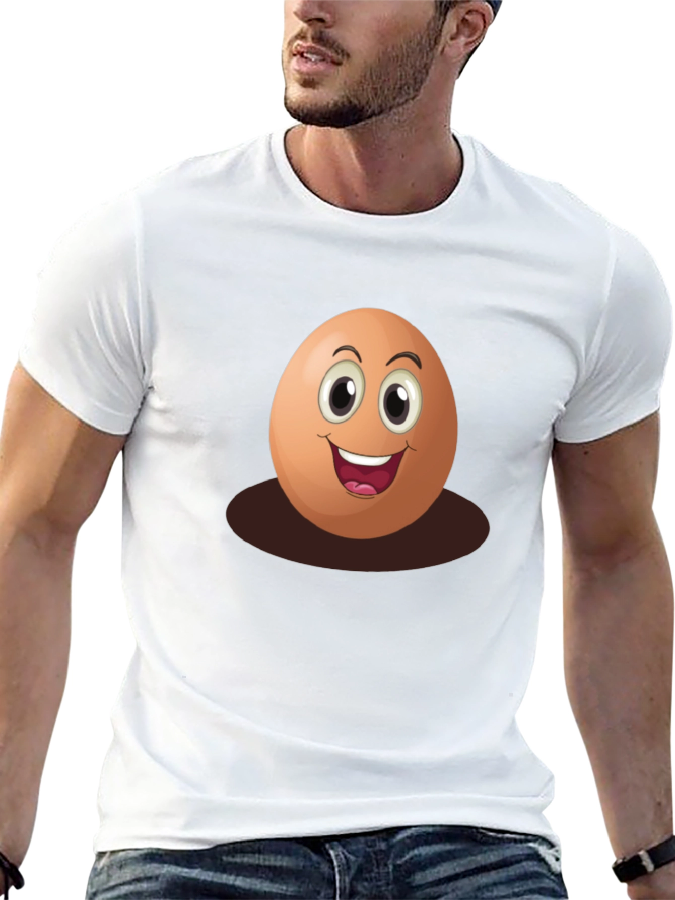 Funny Egg Cartoon Graphic T-Shirt