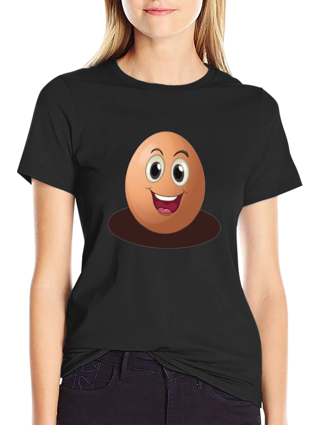 Funny Egg Cartoon Graphic T-Shirt