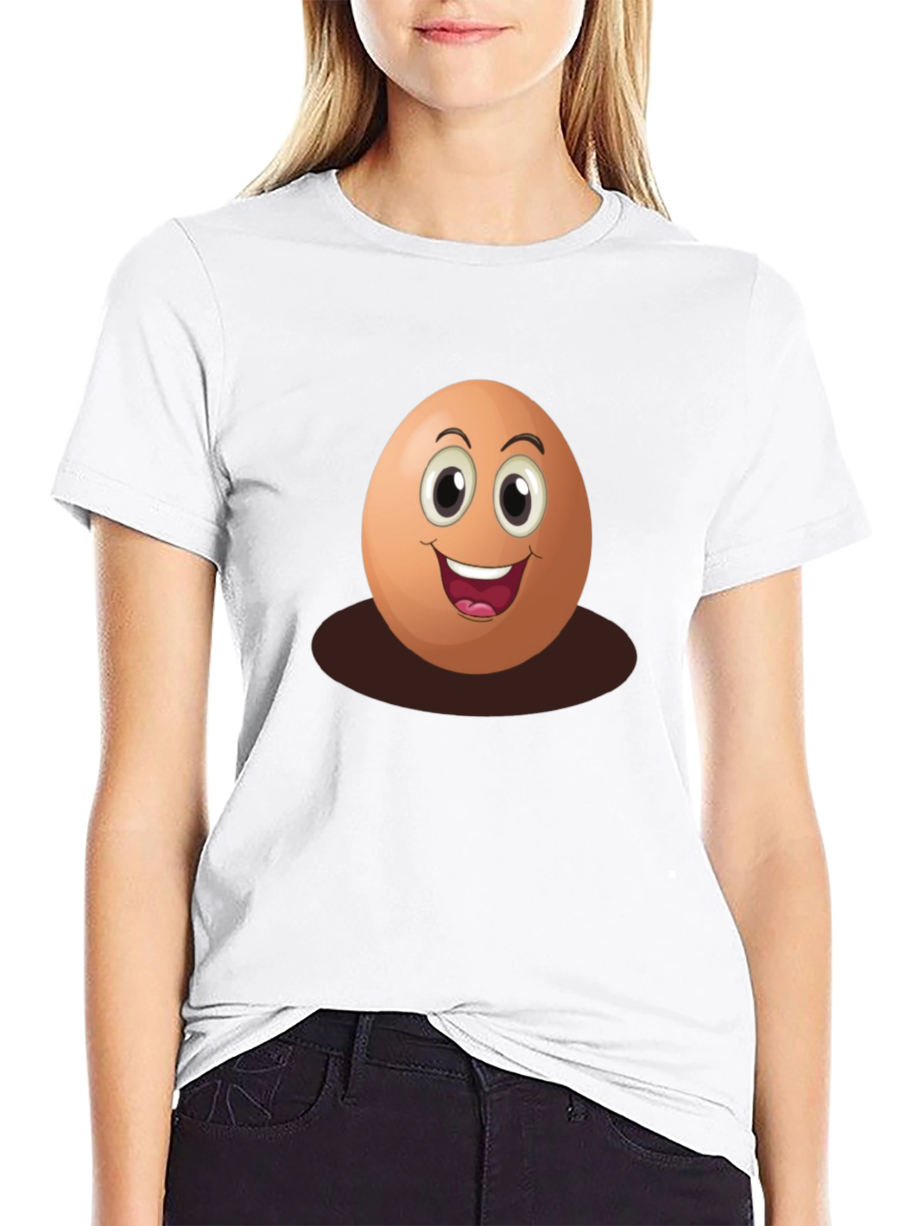 Funny Egg Cartoon Graphic T-Shirt