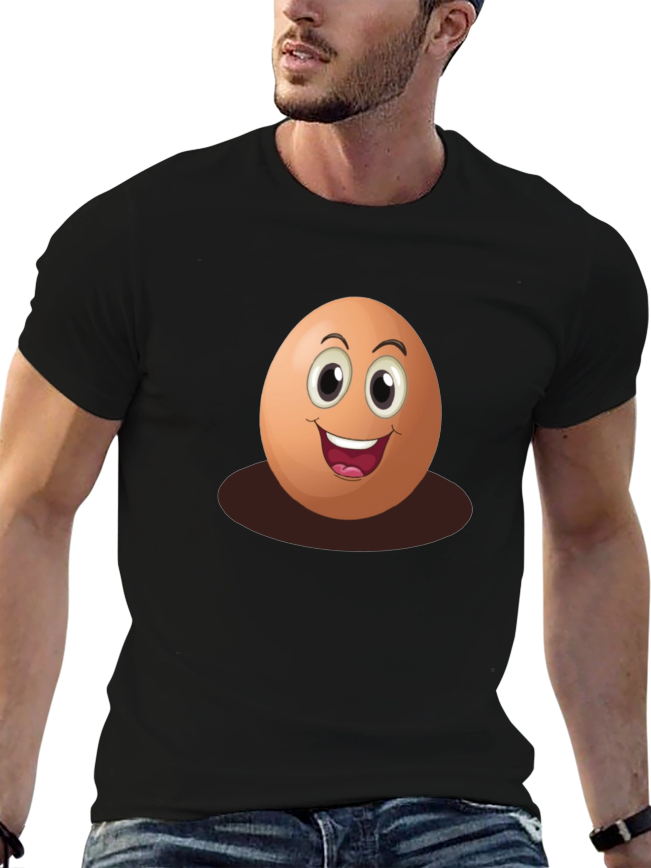 Funny Egg Cartoon Graphic T-Shirt