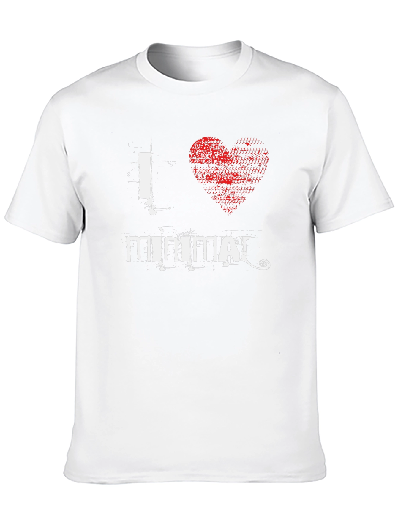 I Heart Minimal Black T-Shirt Graphic Tee