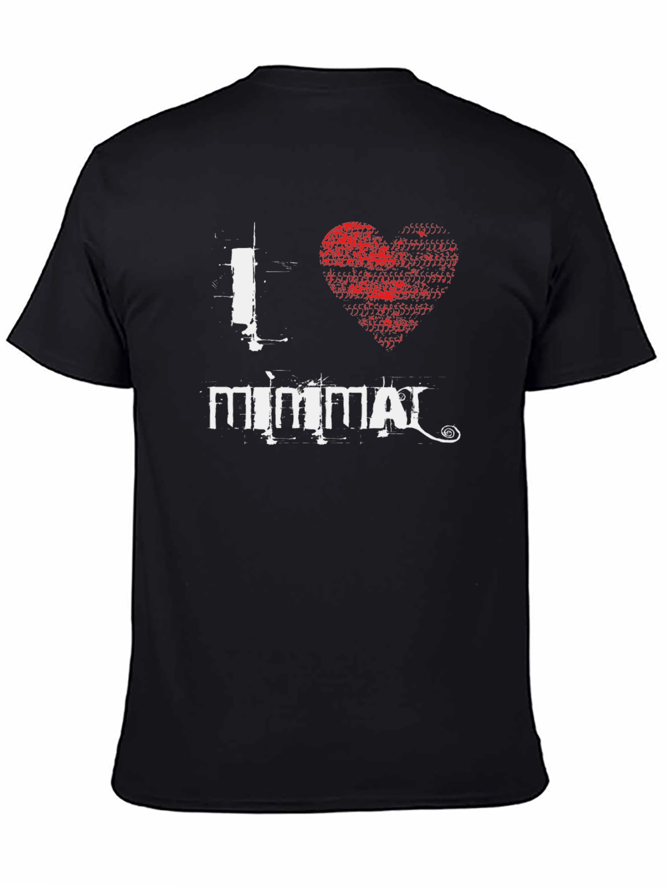 I Heart Minimal Black T-Shirt Graphic Tee