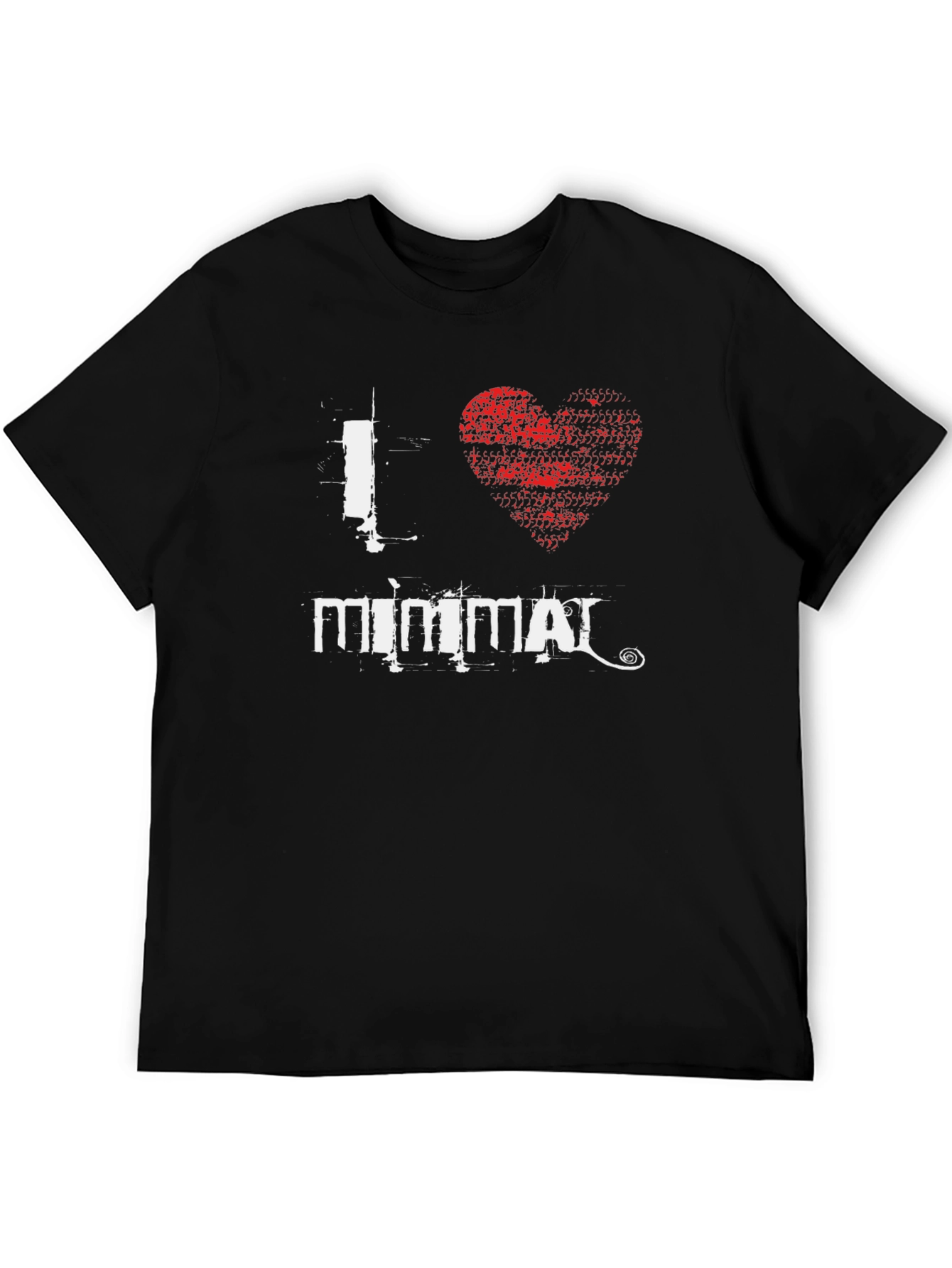 I Heart Minimal Black T-Shirt Graphic Tee