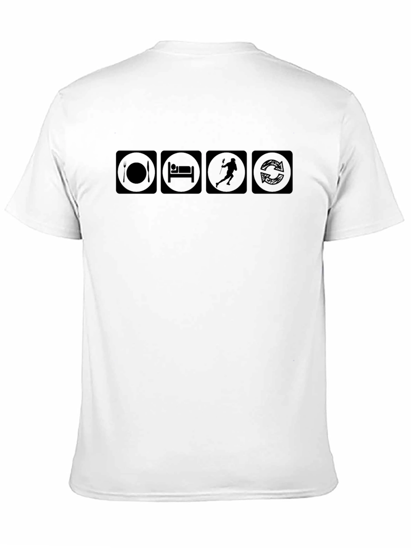 Eat Sleep Lacrosse Repeat Black T-Shirt