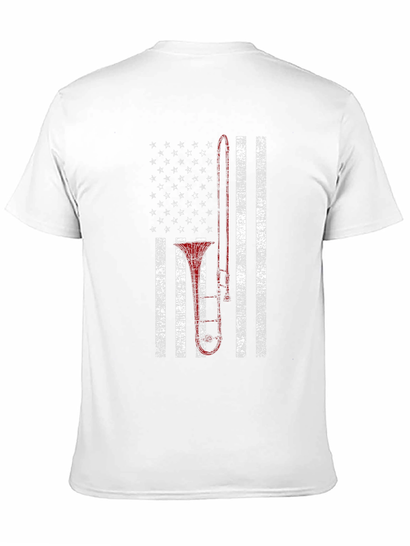 Trombone American Flag Patriotic T-Shirt
