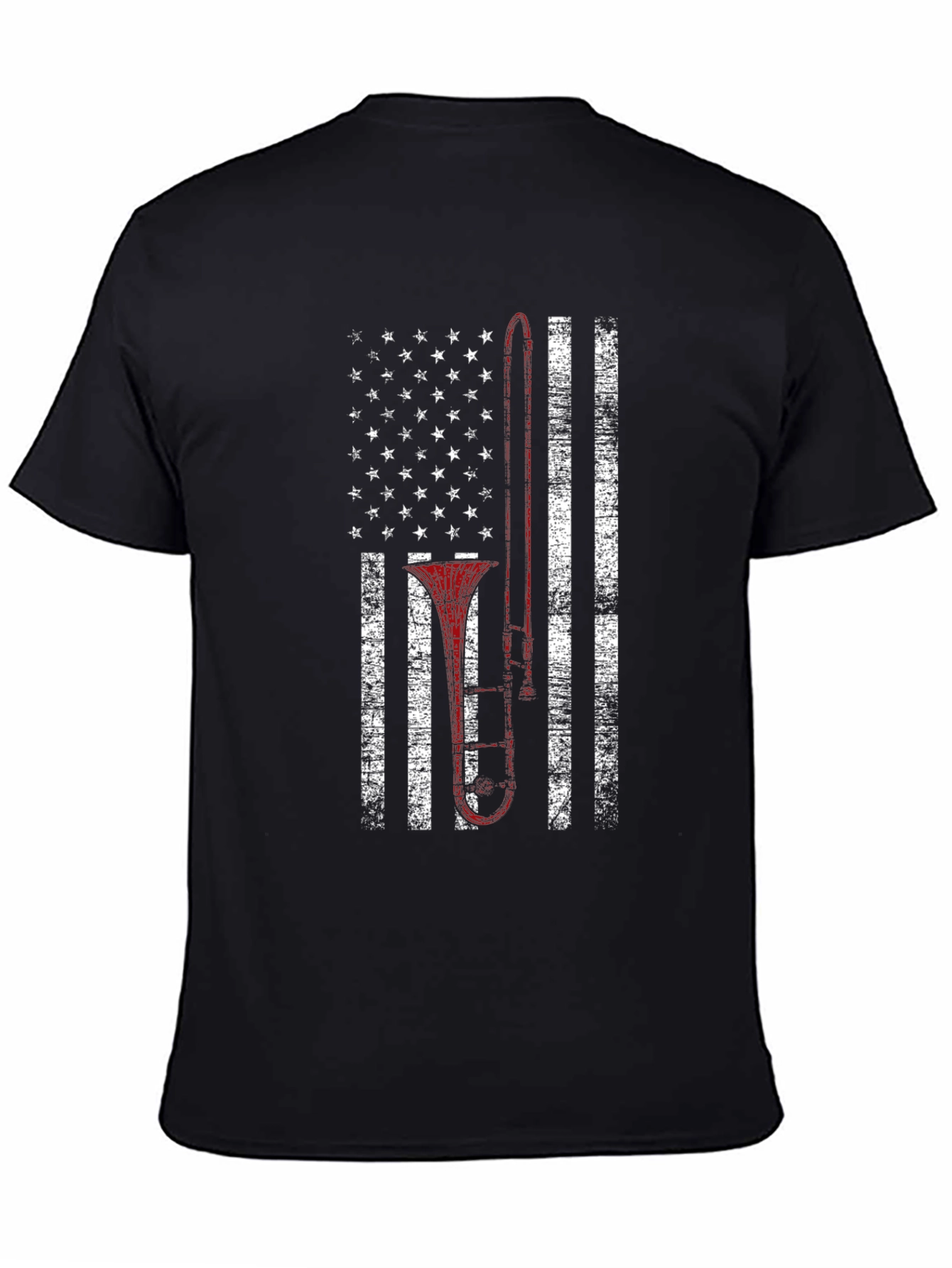 Trombone American Flag Patriotic T-Shirt