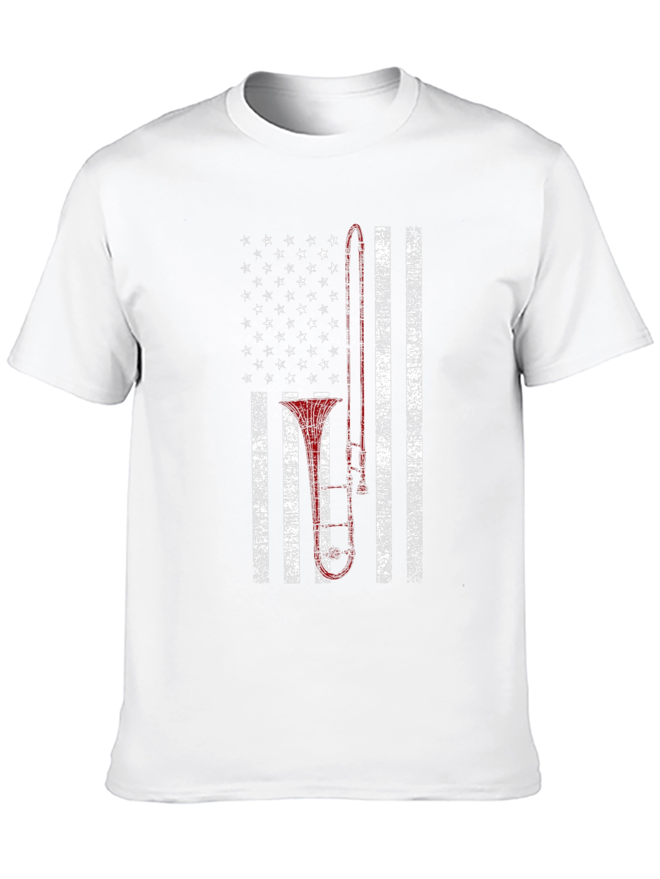 Trombone American Flag Patriotic T-Shirt