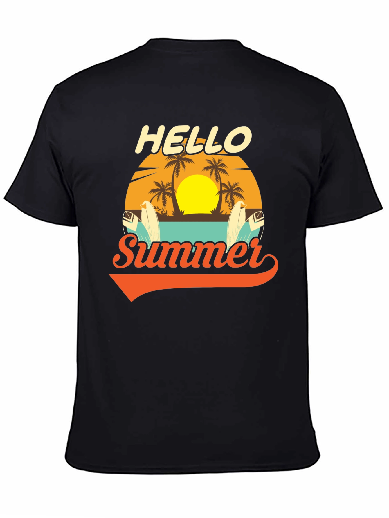 Hello Summer Graphic Tee - Beach Vacation Ready!