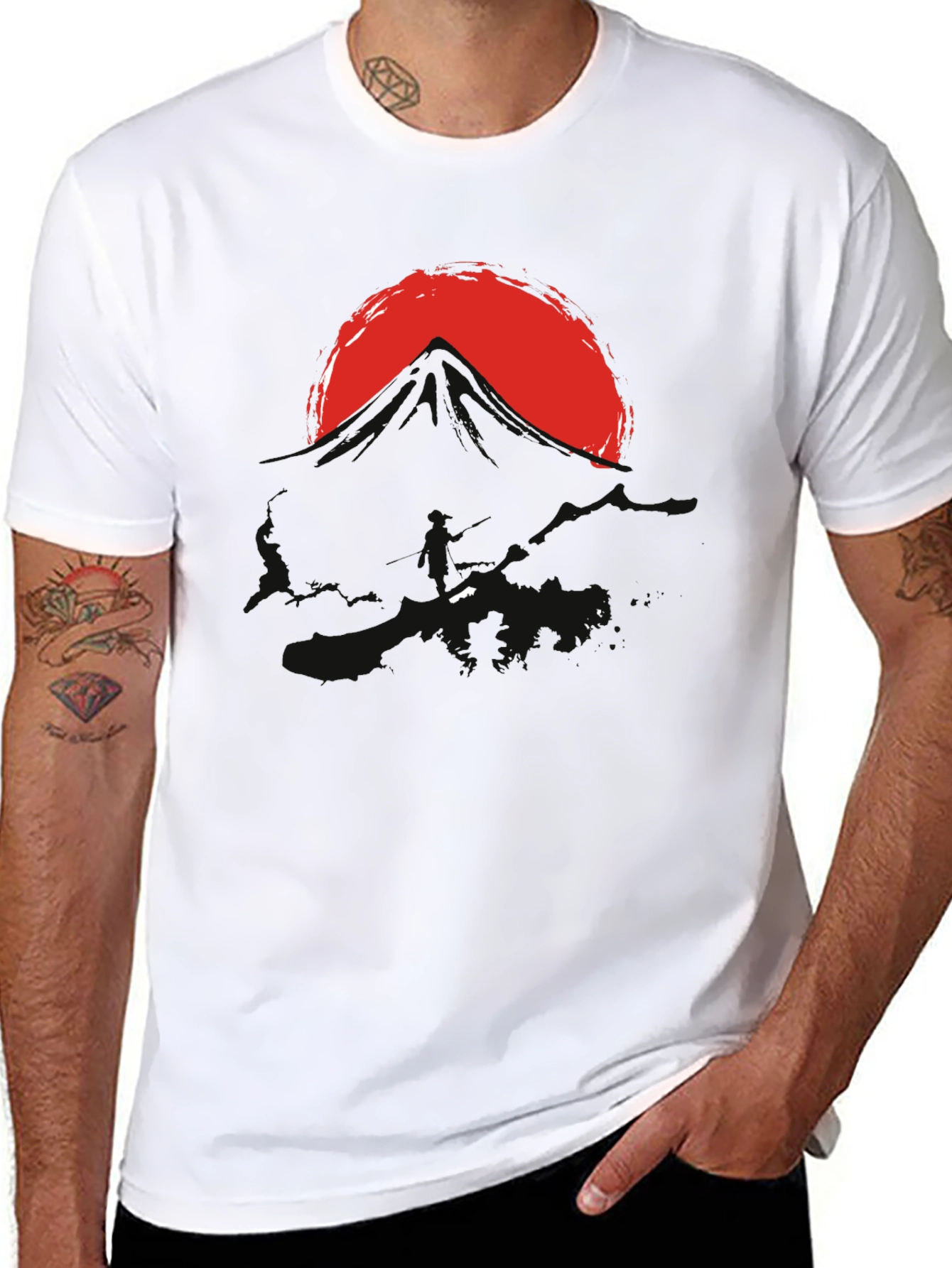 Graphic T-Shirt: Mountain Sunset Design