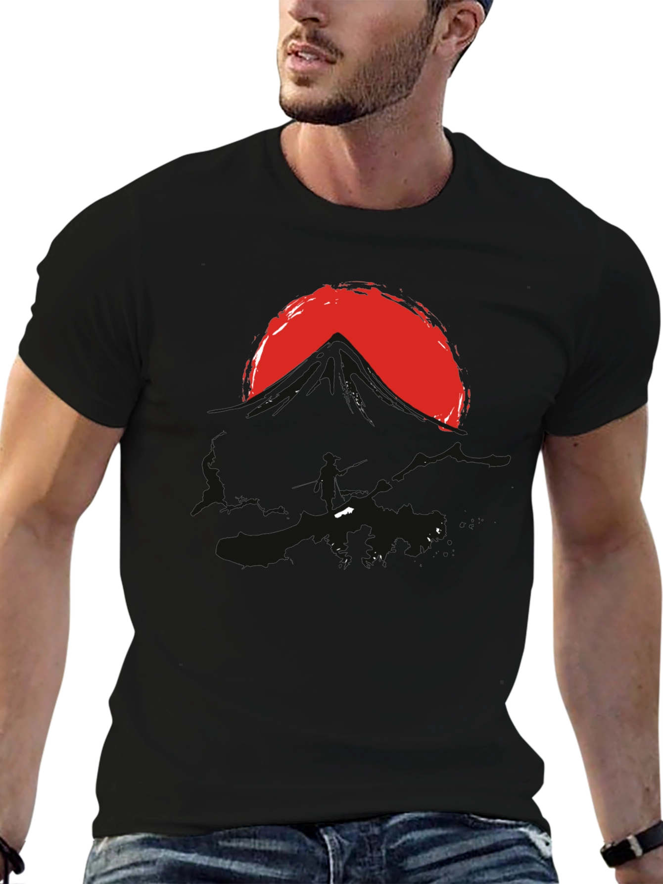 Graphic T-Shirt: Mountain Sunset Design