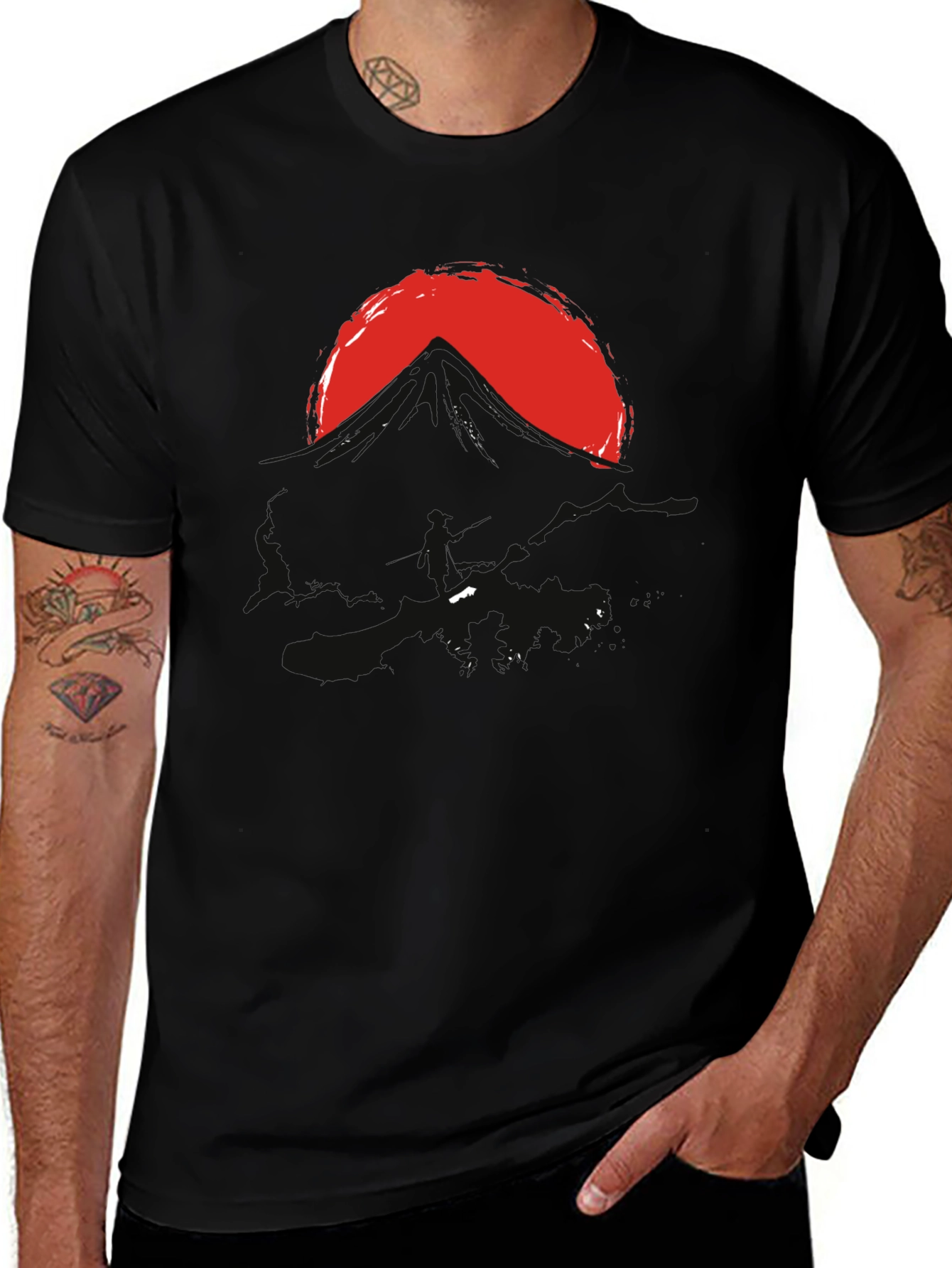 Graphic T-Shirt: Mountain Sunset Design