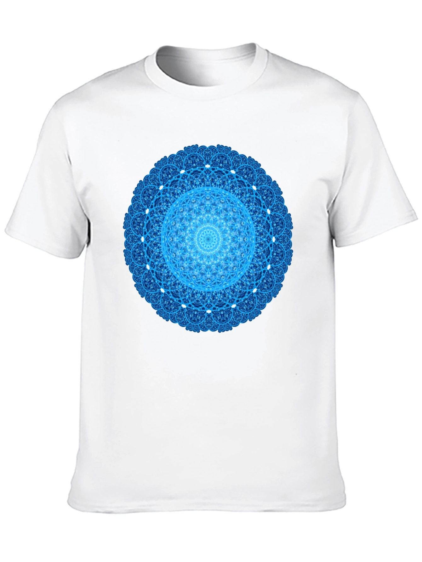 Blue Mandala Graphic T-Shirt - Modern Style