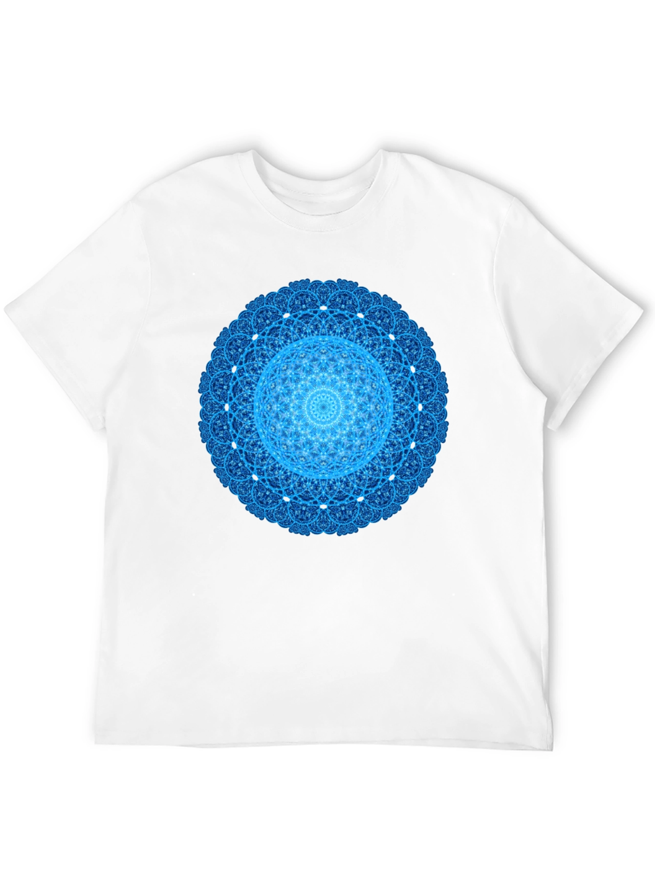 Blue Mandala Graphic T-Shirt - Modern Style
