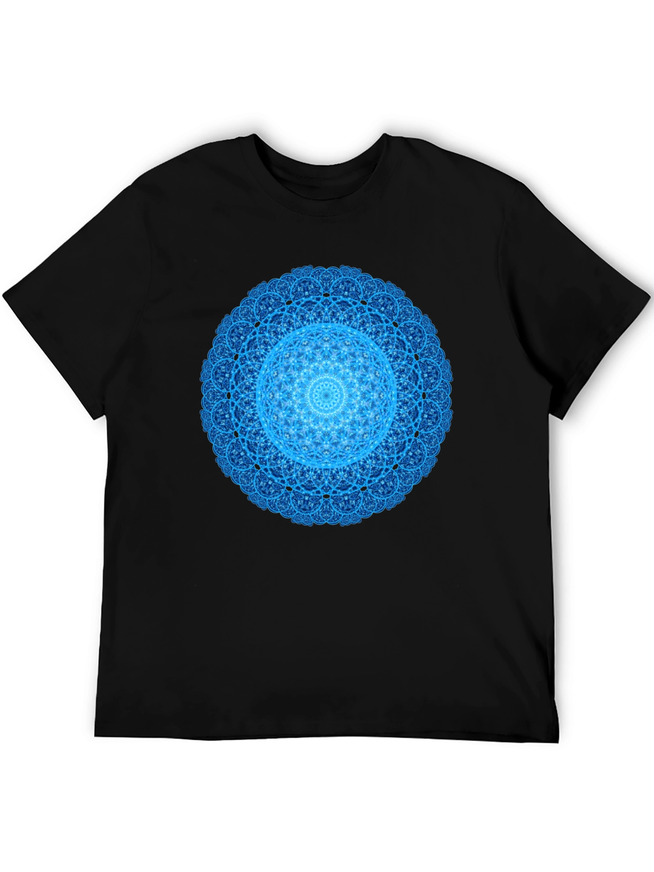 Blue Mandala Graphic T-Shirt - Modern Style