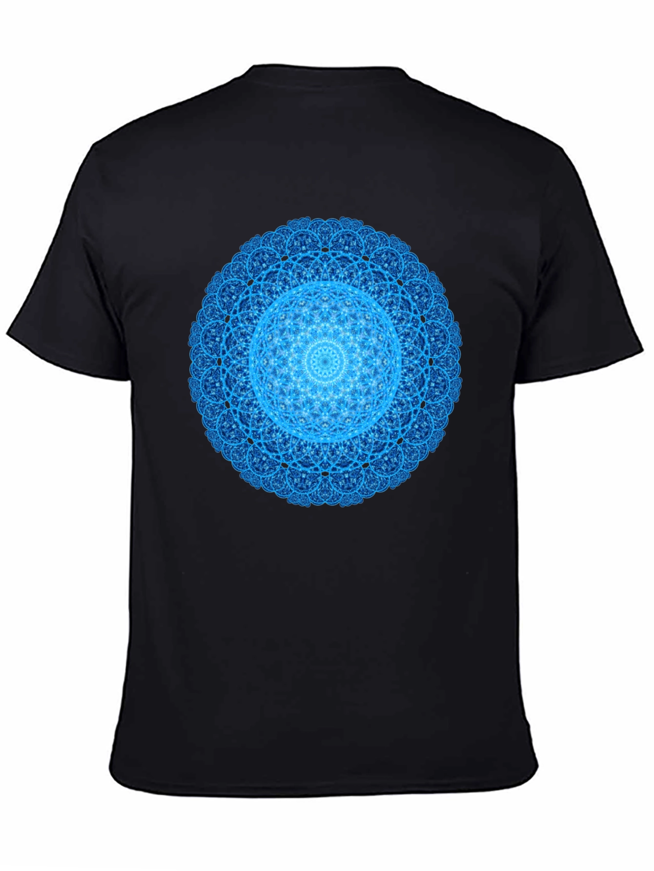 Blue Mandala Graphic T-Shirt - Modern Style