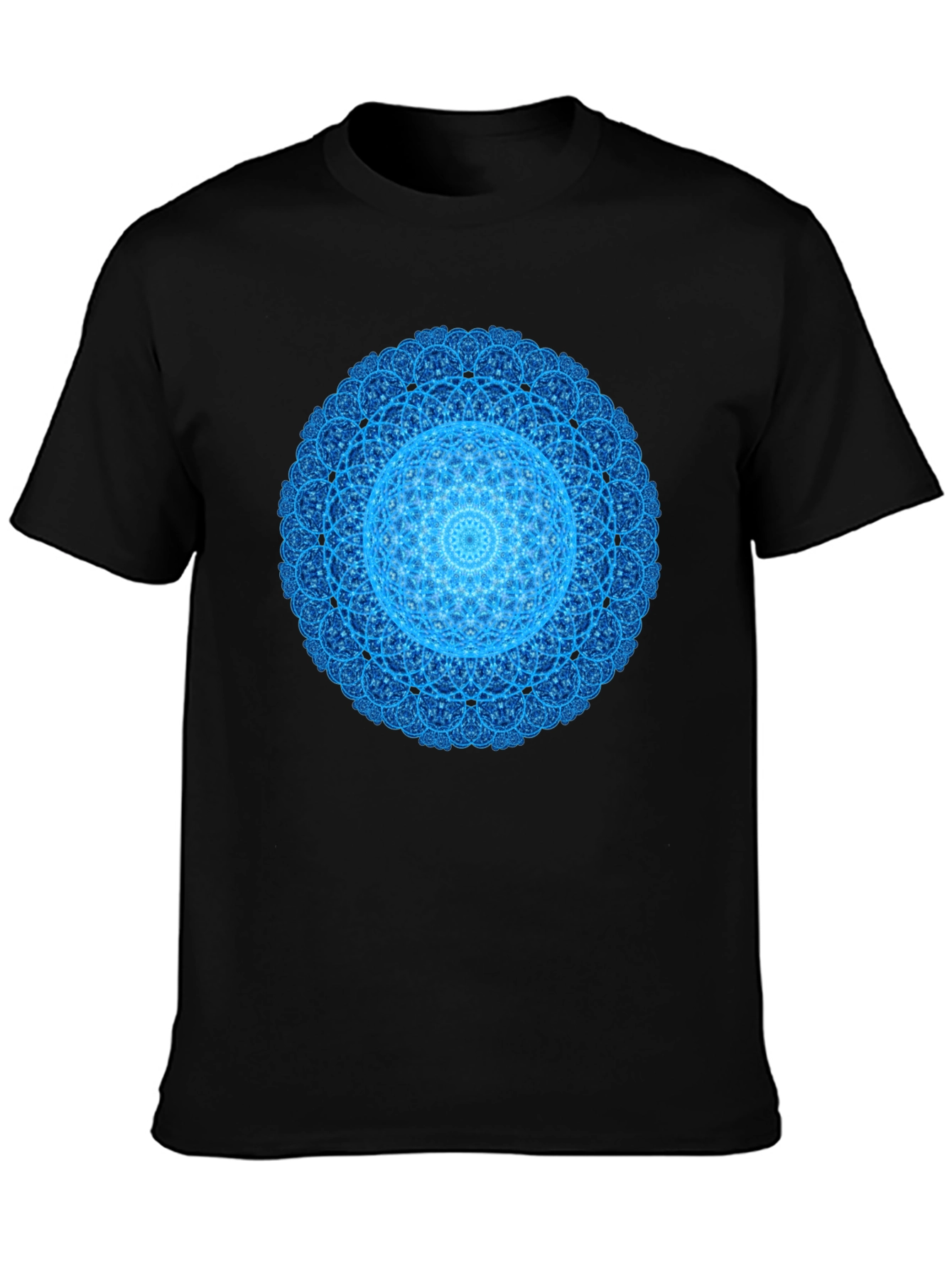 Blue Mandala Graphic T-Shirt - Modern Style