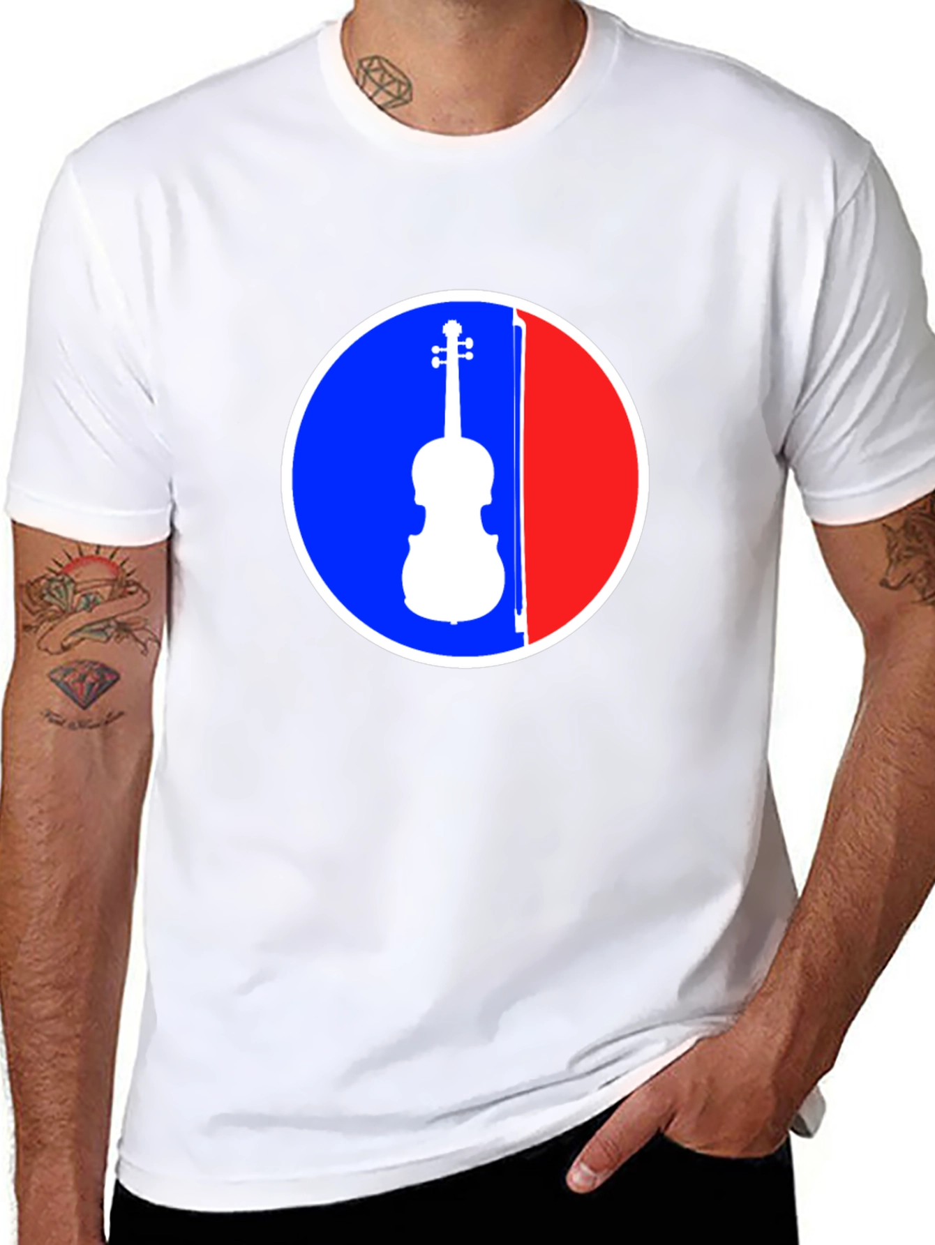 Musicians Tee: Violin Circle Graphic T-Shirt