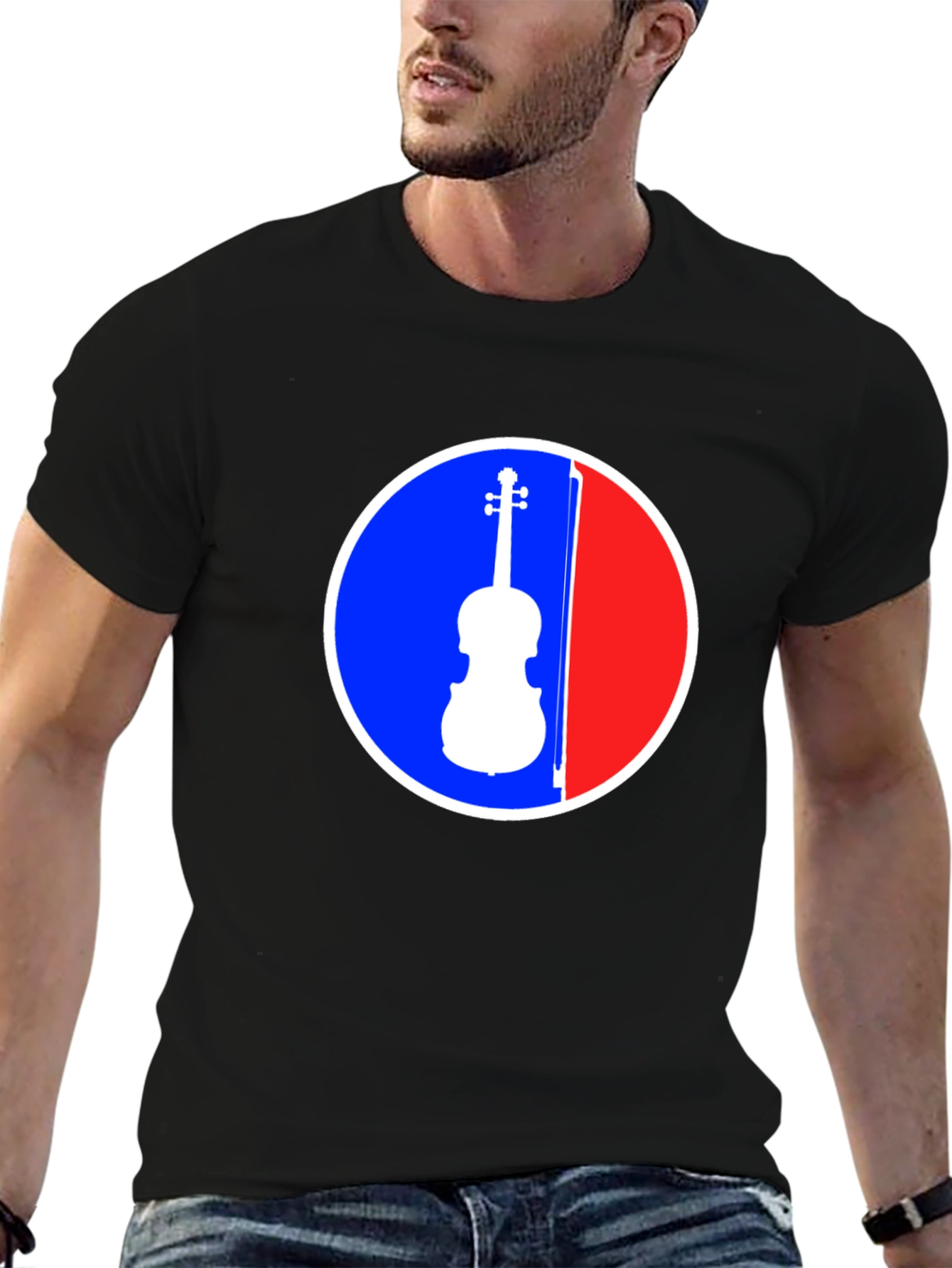 Musicians Tee: Violin Circle Graphic T-Shirt