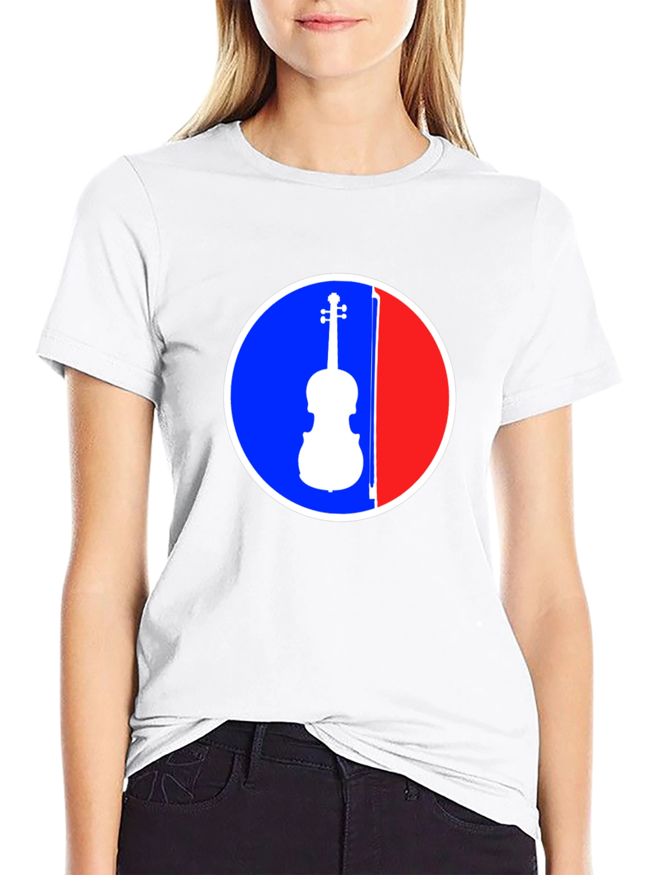 Musicians Tee: Violin Circle Graphic T-Shirt