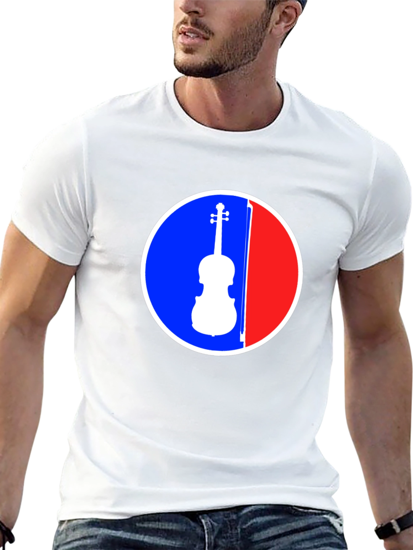 Musicians Tee: Violin Circle Graphic T-Shirt