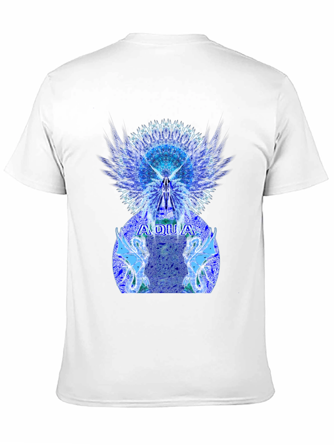 Aqua Graphic Print Mens T-Shirt