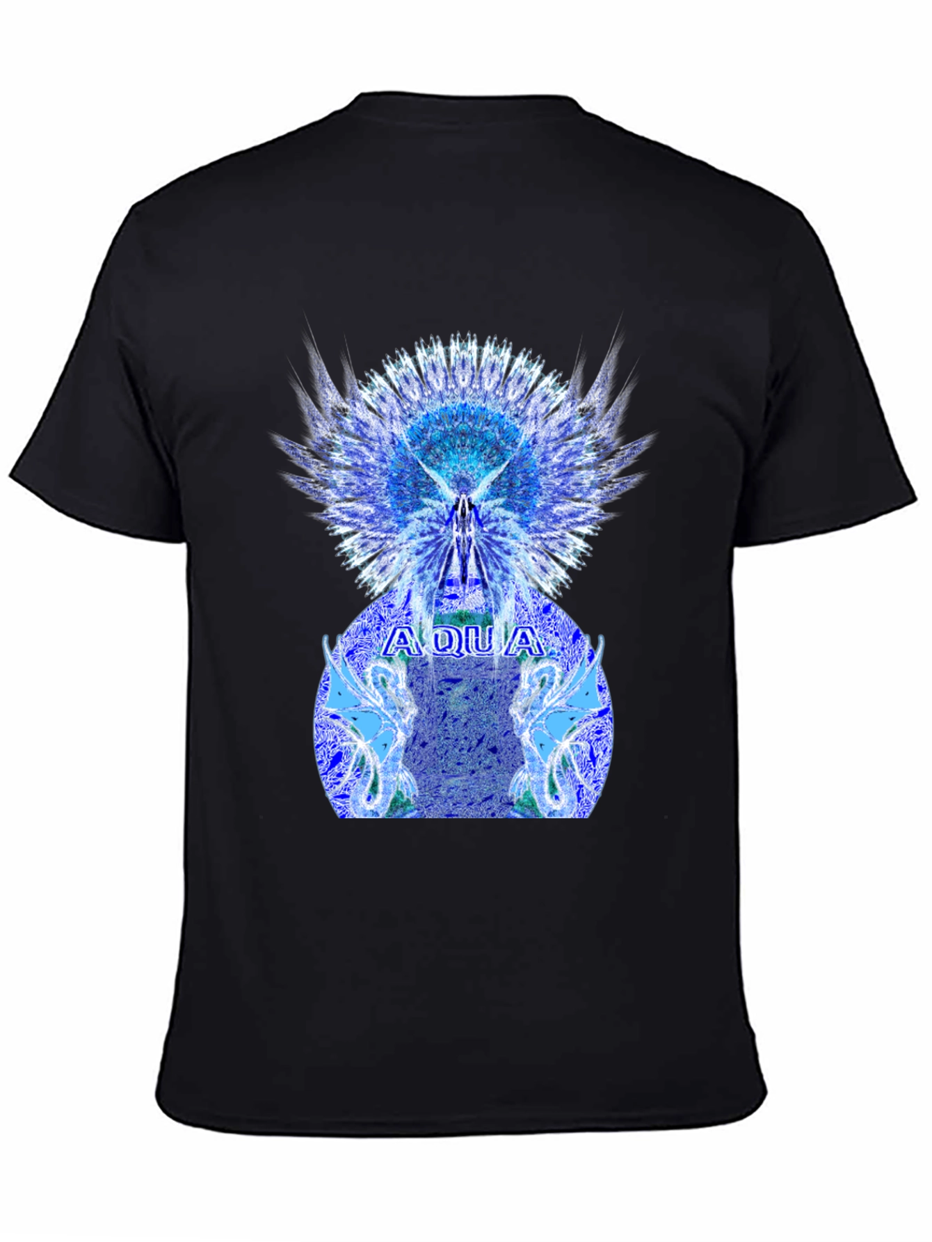 Aqua Graphic Print Mens T-Shirt