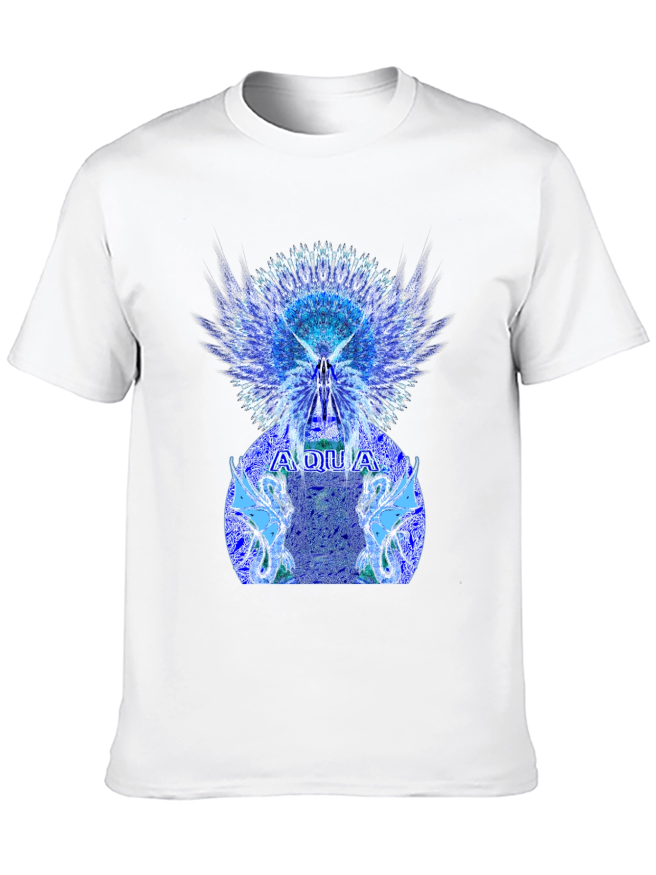 Aqua Graphic Print Mens T-Shirt