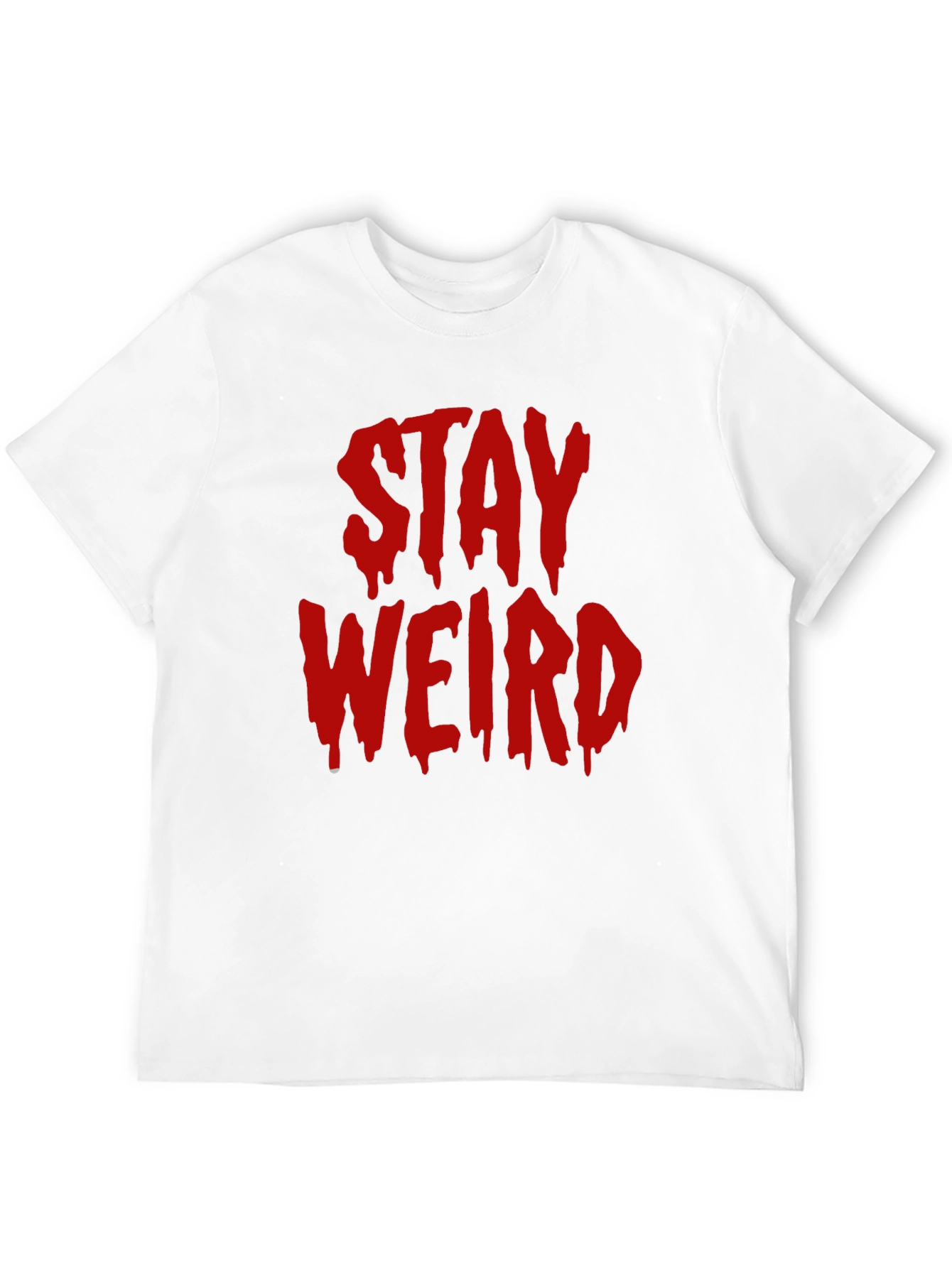 Stay Weird Graphic Tee - Black Cotton Blend