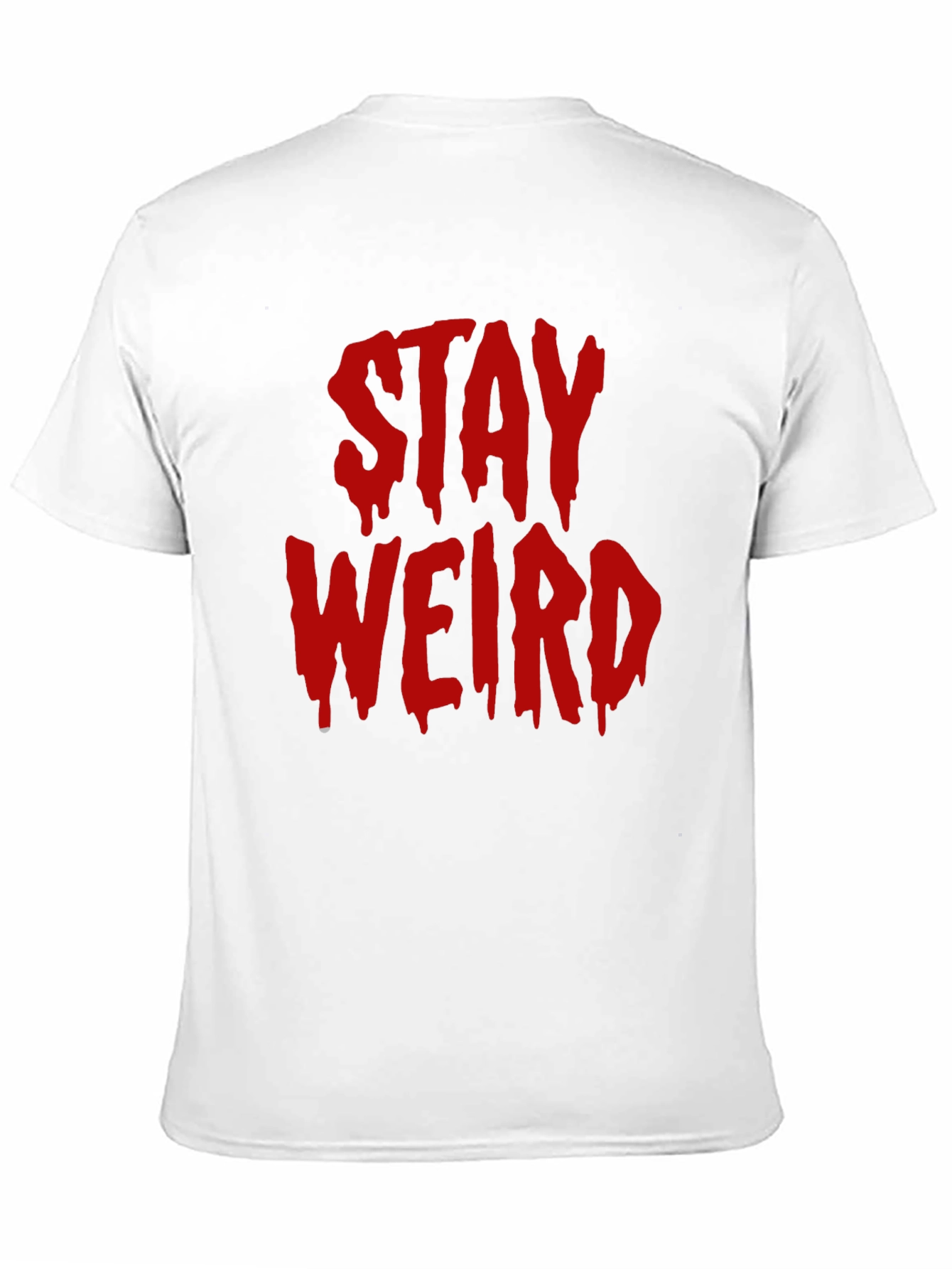 Stay Weird Graphic Tee - Black Cotton Blend