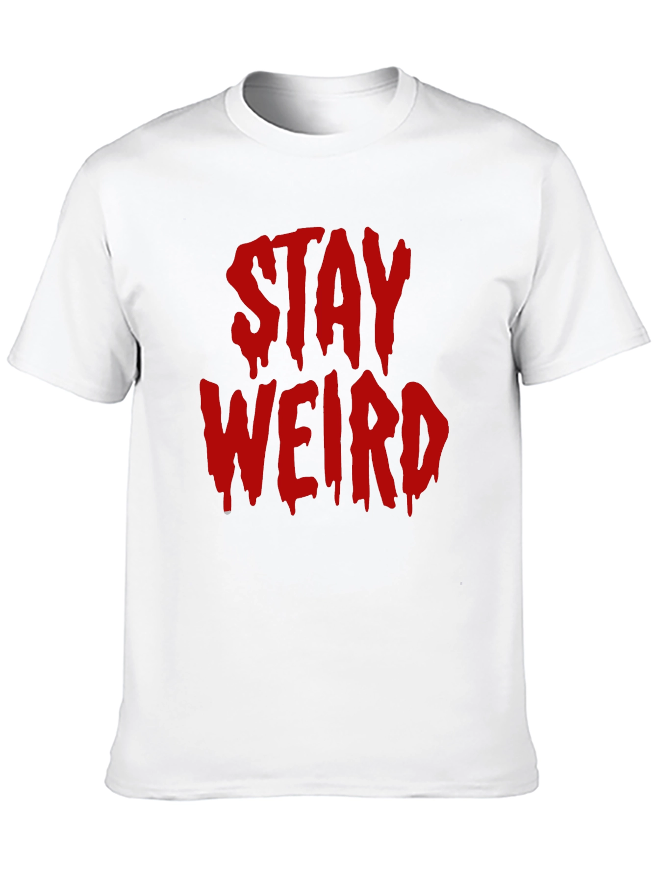 Stay Weird Graphic Tee - Black Cotton Blend