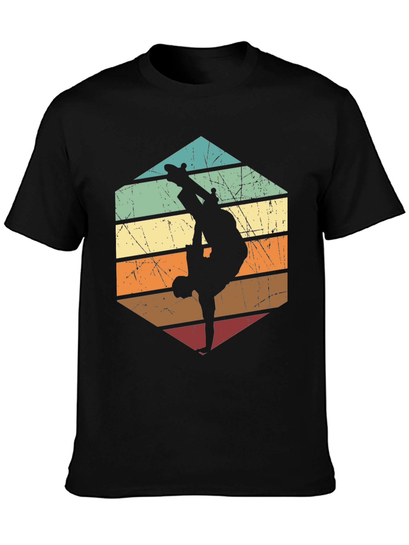 Retro Skateboard Silhouette Graphic Tee