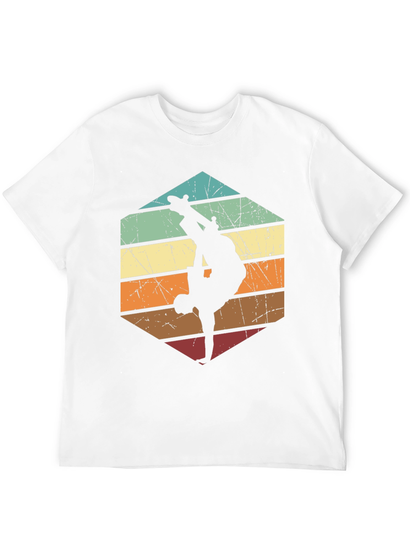 Retro Skateboard Silhouette Graphic Tee