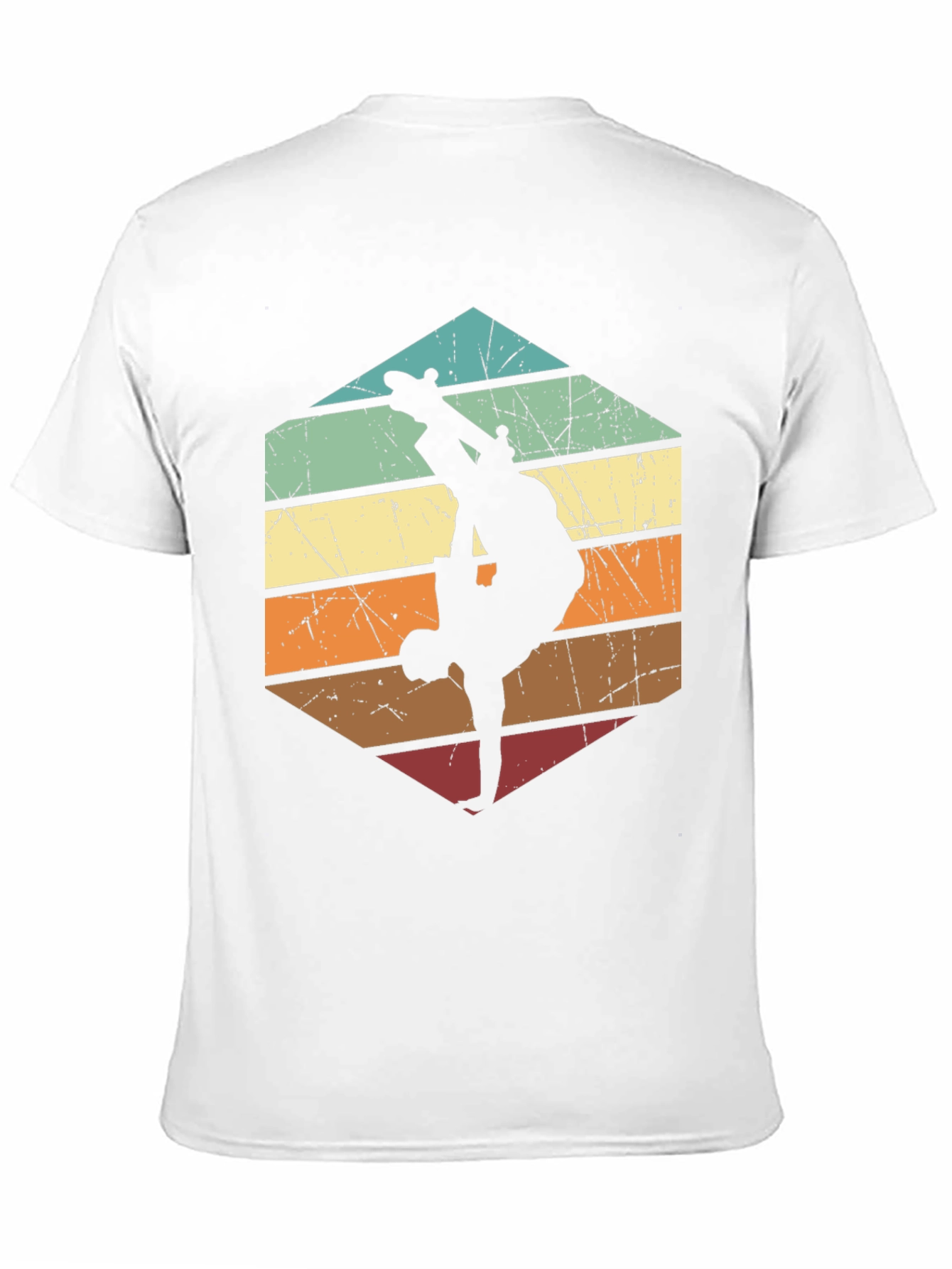 Retro Skateboard Silhouette Graphic Tee
