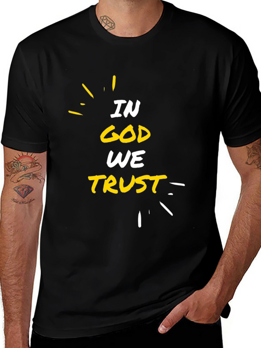 In God We Trust Black Graphic T-Shirt