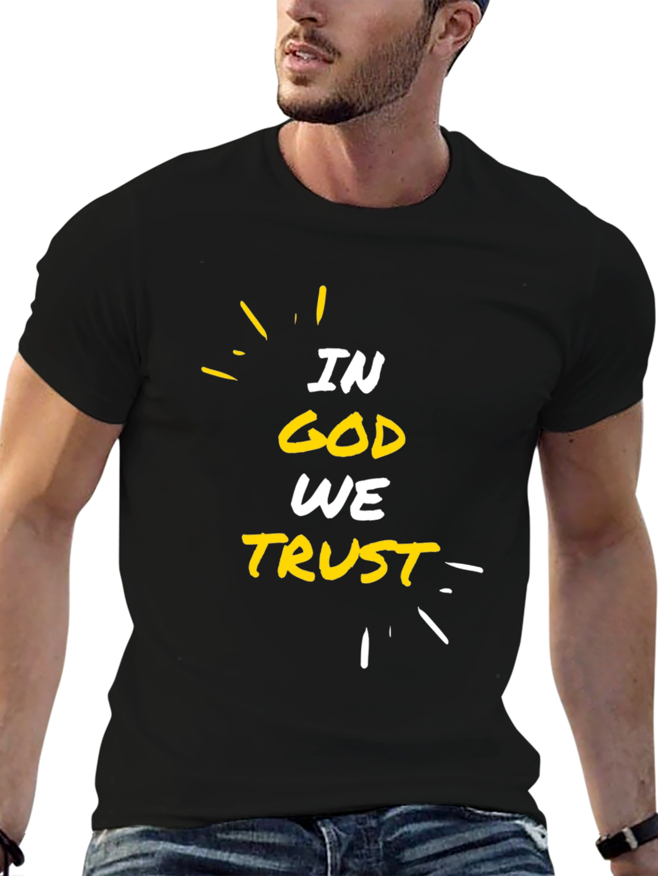 In God We Trust Black Graphic T-Shirt
